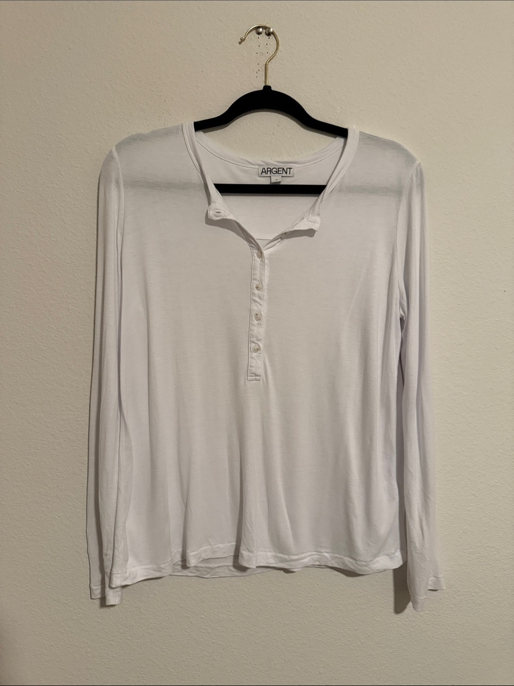 Argent long sleeve white t-shirt